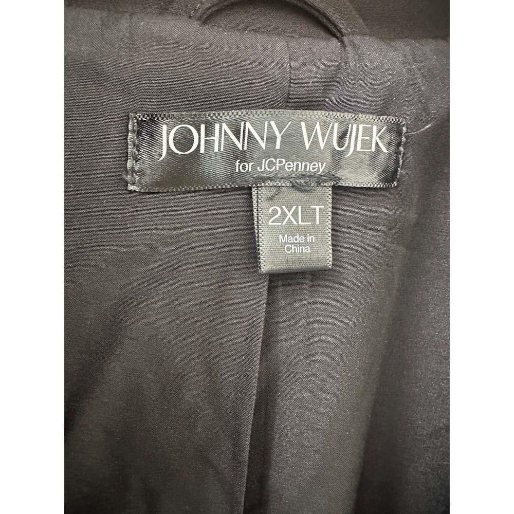 NWT Johnny Wujek Rhinestone Suit Jacket Blazer in Black Plus Size 2XLT 2X Tall - Picture 8 of 15